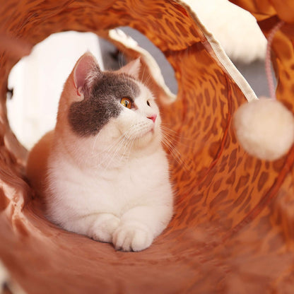 XL Collapsible Cat Tunnel for Fat Cats & Rabbits - 51"X12" Extra Wide Pet Play Tunnel with 12-Inch Diameter for Large Cats, Small Dogs