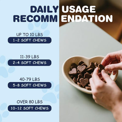 Dog&Cat Probiotic Bites, 50 Billion Probiotics,Maintain Intestinal Health,Improve Immune System Function,Nutritional Supplement Animal