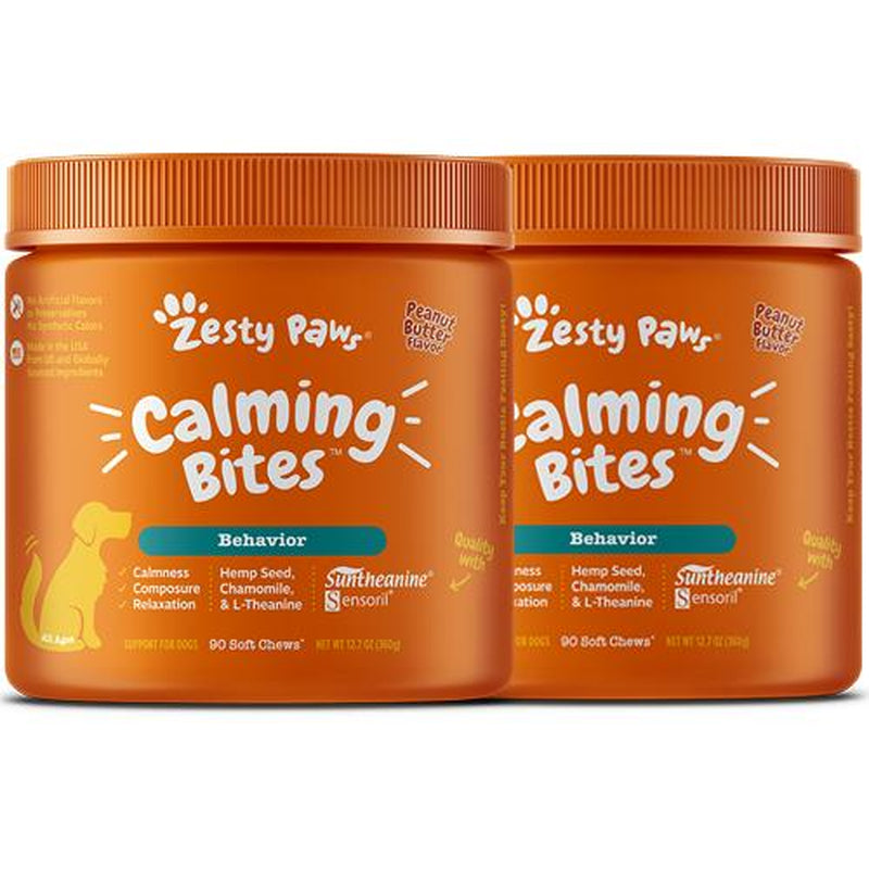 Zesty Paws Calming Bites for Dogs, Dog Composure & Calming Chews, Relief Soft Chew Pet Treats for Everyday Stress Support