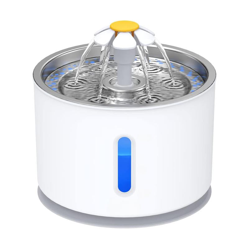 Cat Water Fountain, 304 Stainless Steel Pet Water Fountain, 24/7 Keep the Water Fresh, 74Oz Capacity, Ultra-Quiet, No Sputter, Compact, Easy Cleaning, Suit for Pets