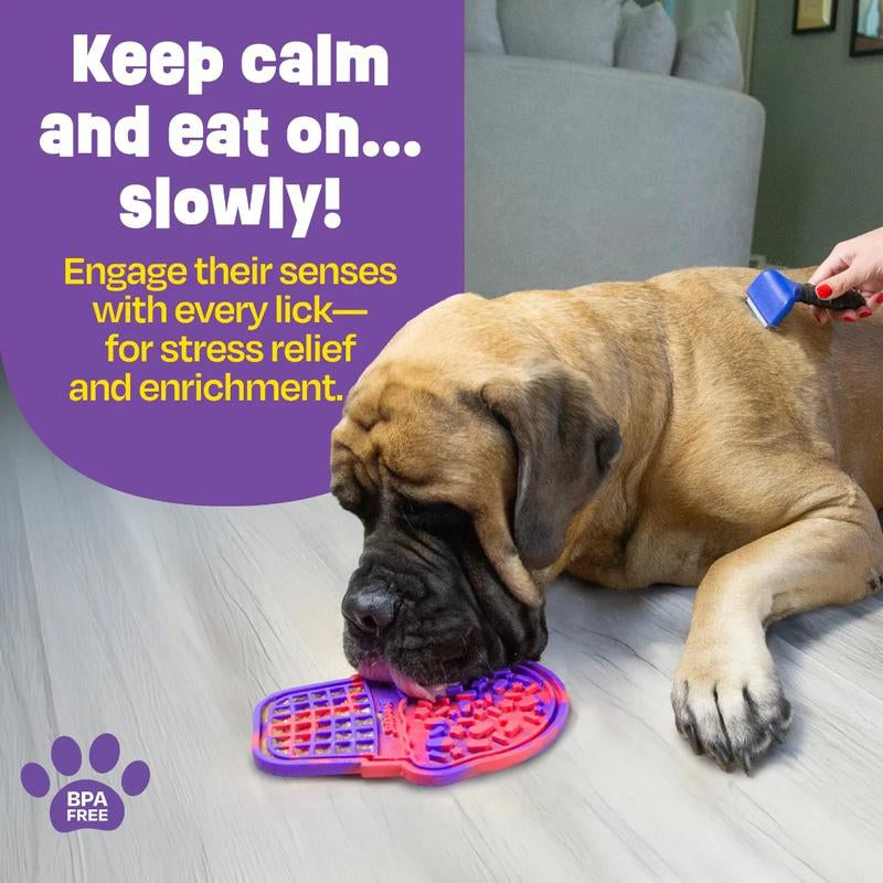 Brightkins Lick Mat, Food Rubber Mat and Snuffle Pet Supplies, Enrichment Puppy Pads Essentials Products, Anxiety Relief Items, Interactive Dog Toys