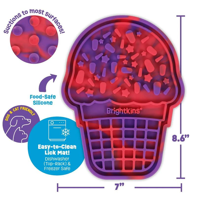 Brightkins Lick Mat, Food Rubber Mat and Snuffle Pet Supplies, Enrichment Puppy Pads Essentials Products, Anxiety Relief Items, Interactive Dog Toys